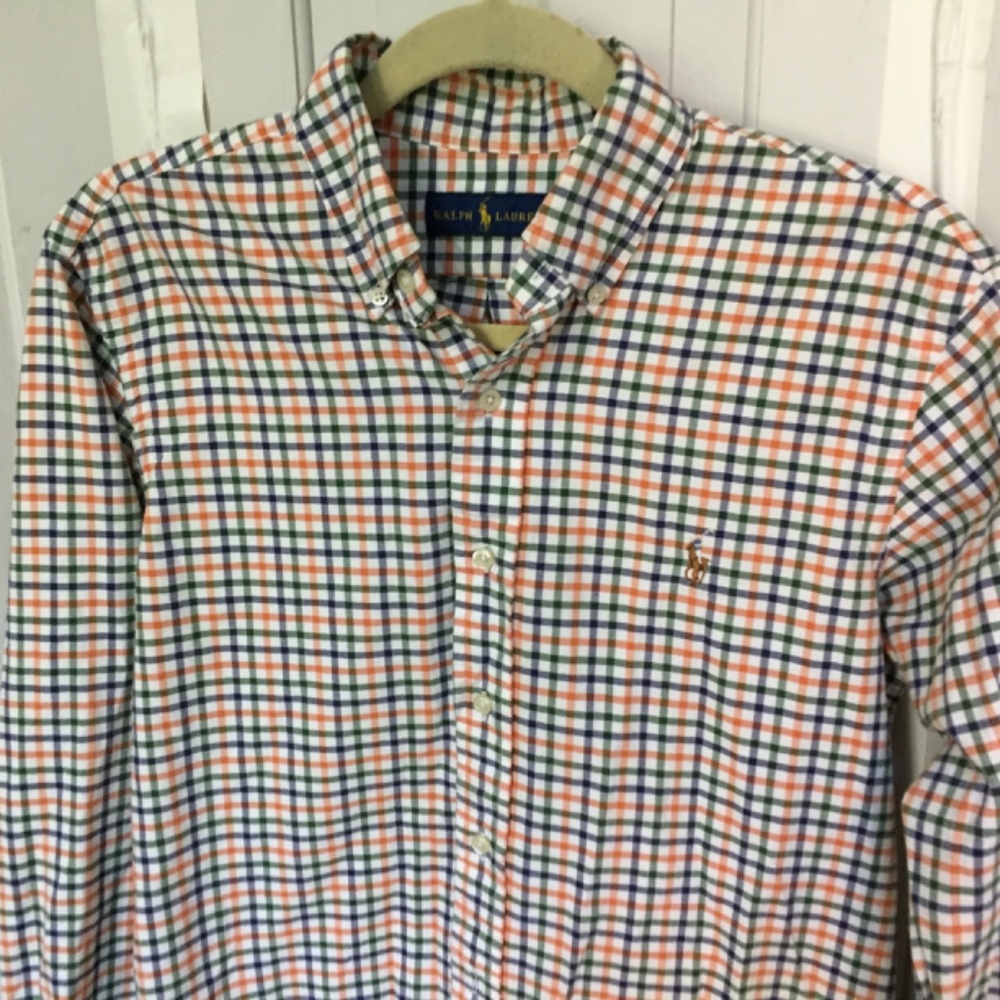 Men’s  Ralph Lauren Multicolor Plaid Casual Button Down Shirt - Picture 6 of 13